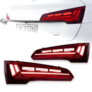 Motokrafta LED Tail Lights – Compatible with Audi Q5 (2018–2020) | DRL Running, Signal, Brake & Reverse Light Upgrade (Facelift Style)