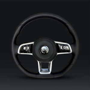Motokrafta Leather Finish Steering Wheel - Compatible With Polo GT Hatchback Models | Premium Upgrade