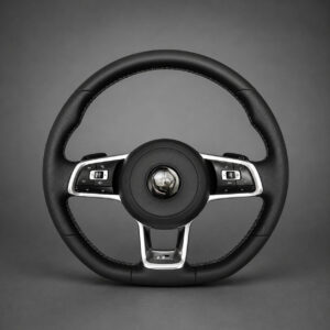 Motokrafta Leather Finish Steering Wheel - Compatible With Polo GT Hatchback Models | Premium Upgrade