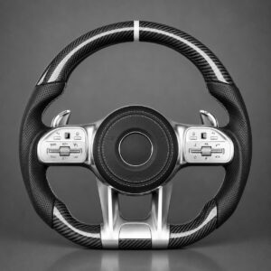 Motokrafta Carbon Finish Steering Wheel - Compatible With Mercedes Benz C Class Model (2015+) | Performance Upgrade