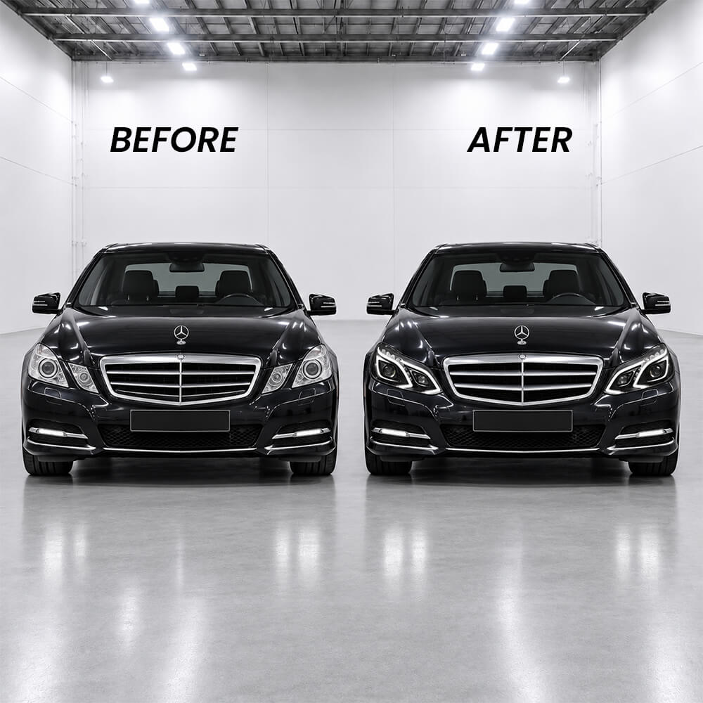 Mercedes-Benz E-Class W212 Angel Eye LED Headlights (2010–2016) – Motokrafta - Image 2