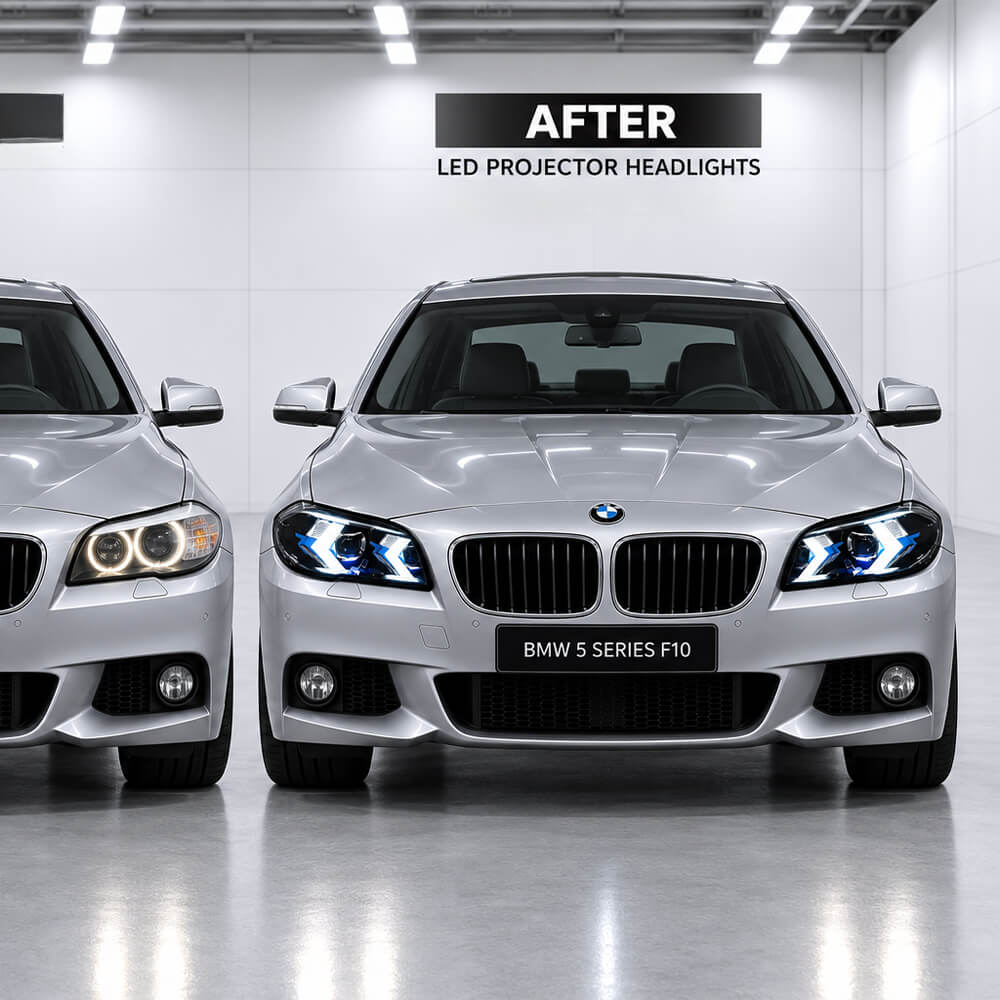 BMW 5 Series F10 G60 Style LED Headlights (2010–2013) – Motokrafta - Image 3