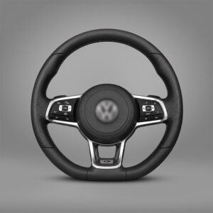 Motokrafta Leather Finish Steering Wheel - Compatible With Polo Hatchback Models (2010+) | Premium Upgrade