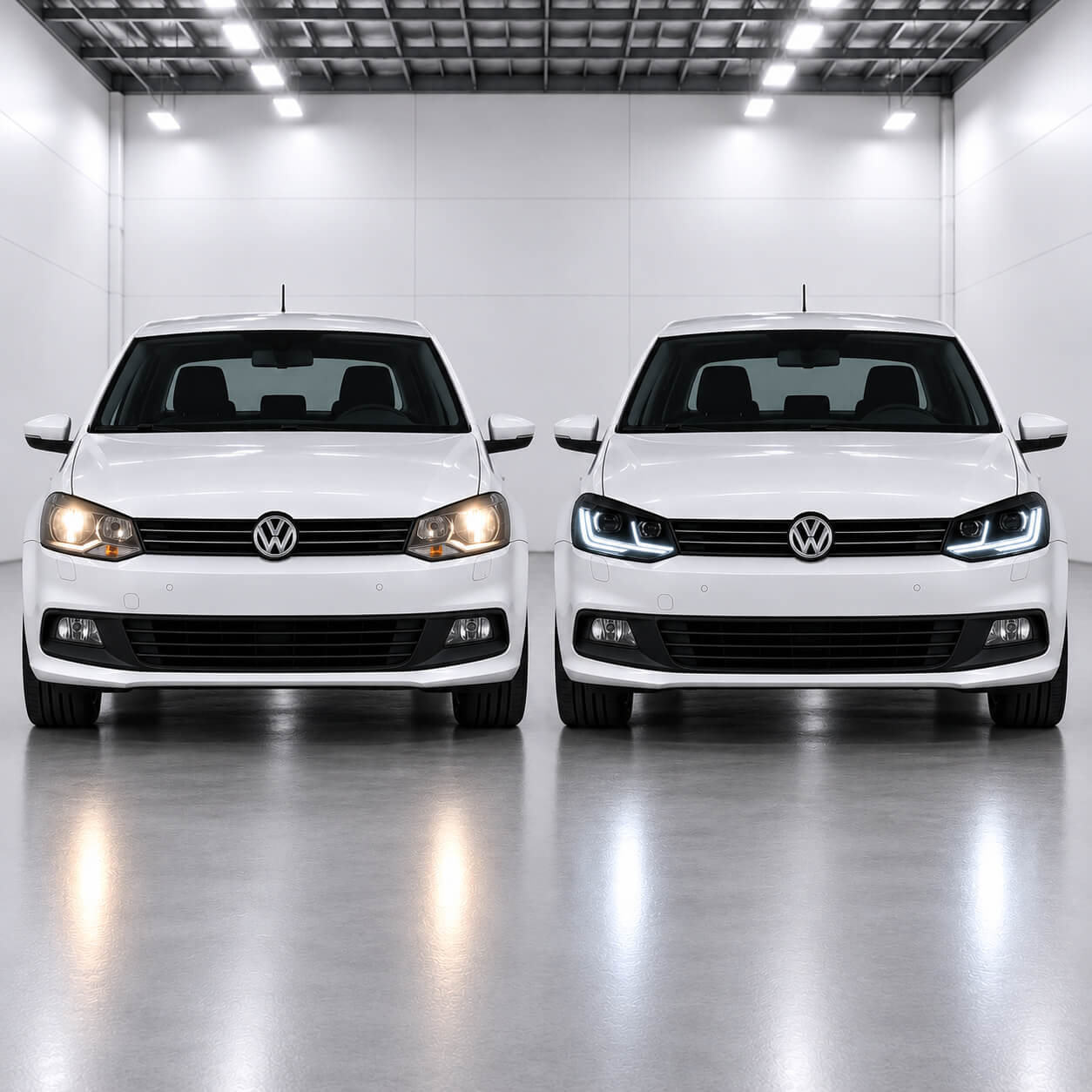 Volkswagen Polo LED Headlight Kit, Xenon Style Halogen Retrofit (2010–2022) – Motokrafta - Image 2
