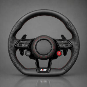 Motokrafta Premium Leather Steering Wheel - Compatible With Audi A3 (2010-2018) | Sport Style Upgrade