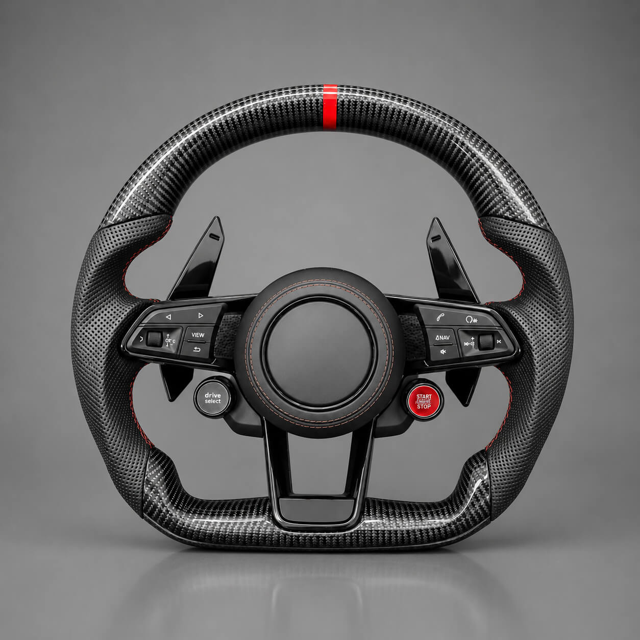 Motokrafta Carbon Finish Steering Wheel - Compatible With Audi A6 Model (2010-2018) | Performance Upgrade