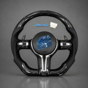 Motokrafta Carbon Finish Steering Wheel With RPM Meter - Compatible With BMW 7 Series Model | Performance Upgrade