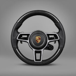 Motokrafta Carbon Finish Steering Wheel - Compatible With Porsche Panamera Model (2010+) | Performance Upgrade