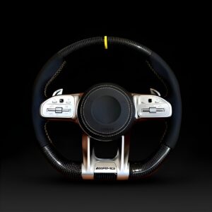 Motokrafta Carbon Finish Steering Wheel - Compatible With Mercedes Benz GLC Model (2015+) | Performance Upgrade