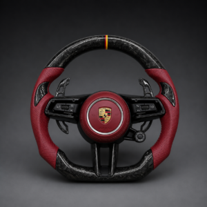 Motokrafta Carbon Finish Steering Wheel - Compatible With Porsche Panamera Model (2010+) | Performance Upgrade
