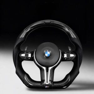 Motokrafta Carbon Finish Steering Wheel With RPM Meter - Compatible With BMW 3 Series Model | Performance Upgrade
