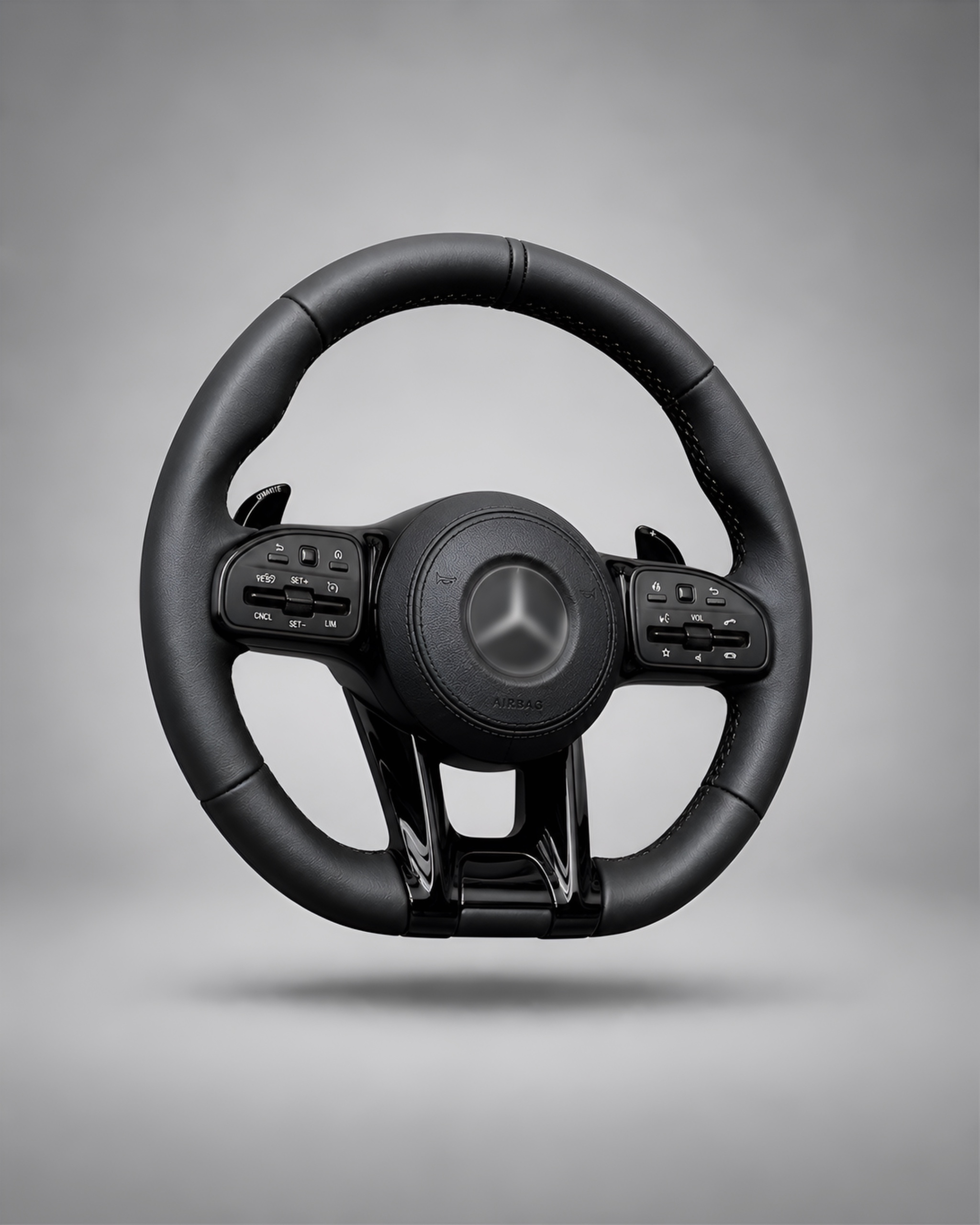 Motokrafta Leather Finish Steering Wheel - Compatible With Mercedes Benz GLS (2015+) | Premium Upgrade