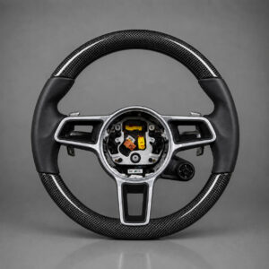 Motokrafta Carbon Finish Steering Wheel - Compatible With Porsche Panamera Model (2010+) | Performance Upgrade