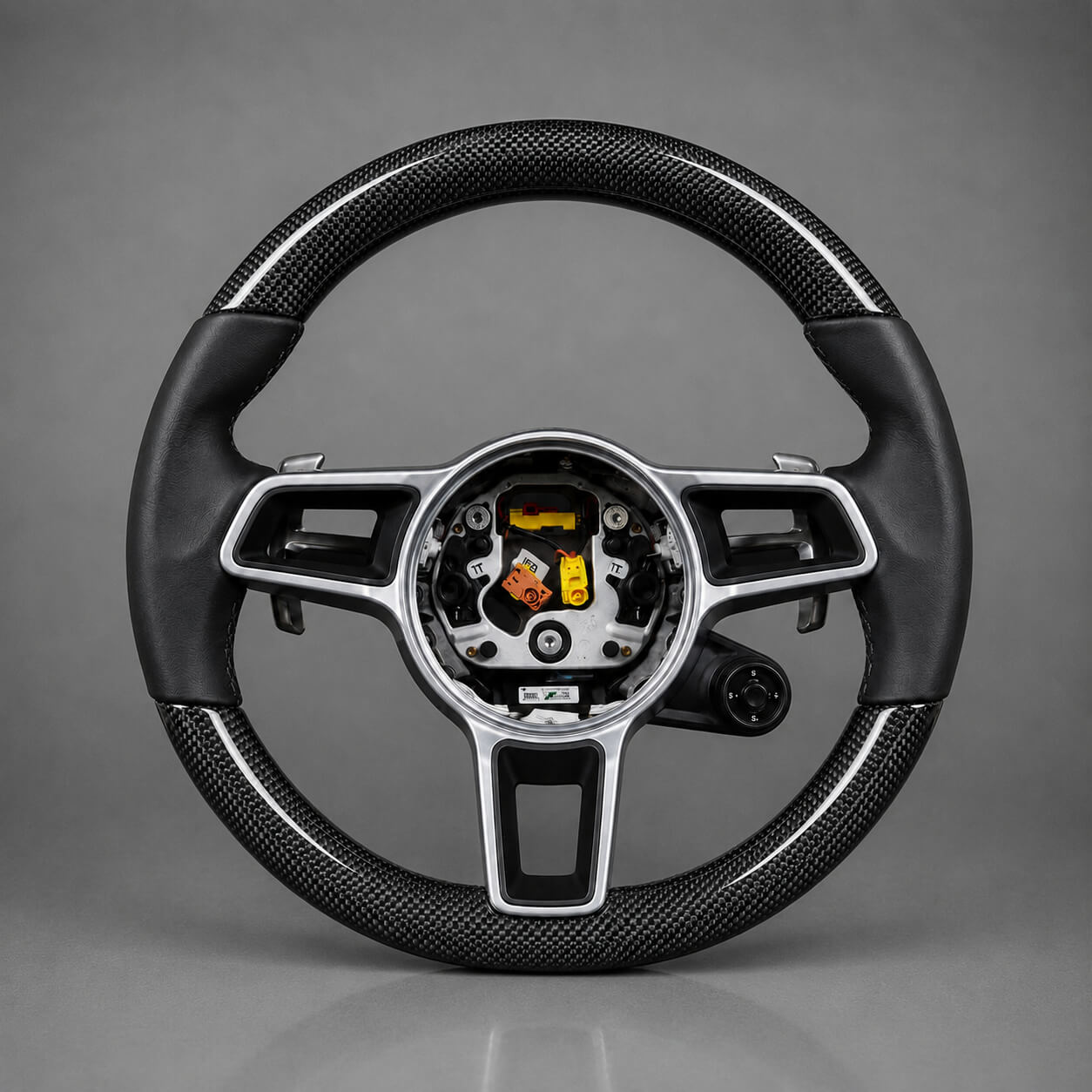 Motokrafta Carbon Finish Steering Wheel - Compatible With Porsche Panamera Model (2010+) | Performance Upgrade