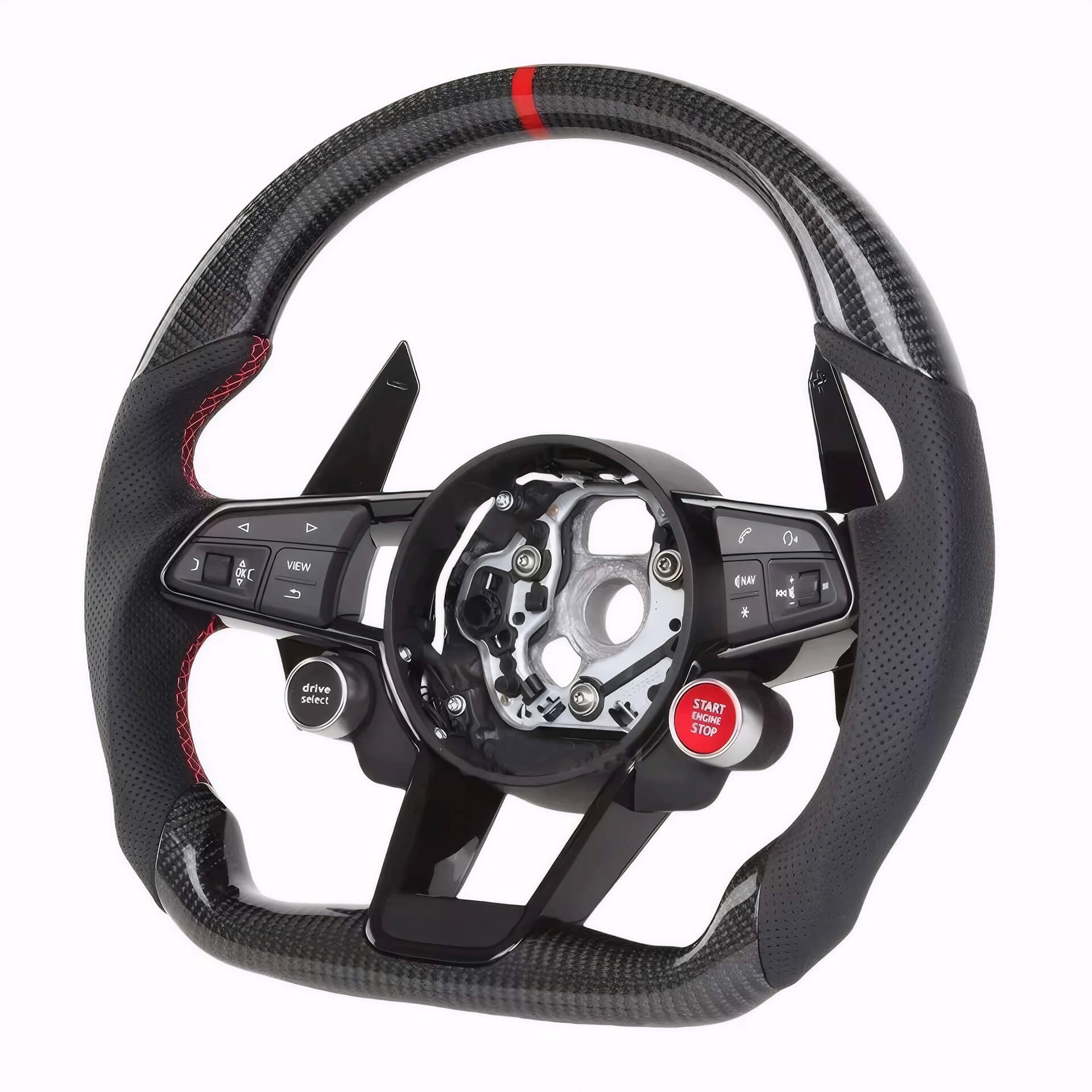 Motokrafta Carbon Finish Steering Wheel - Compatible With Audi Q5 Model (2010-2018) | Performance Upgrade - Image 3