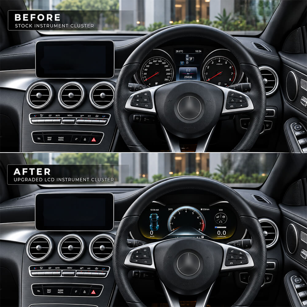 Mercedes-Benz GLA Digital Instrument Cluster with Android Player – LCD Speedometer Upgrade (2010-2020) - Image 2
