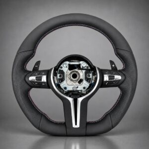 Motokrafta Leather Finish Steering Wheel-Compatible With BMW 3Series (Above 2012) | Premium interior upgrade