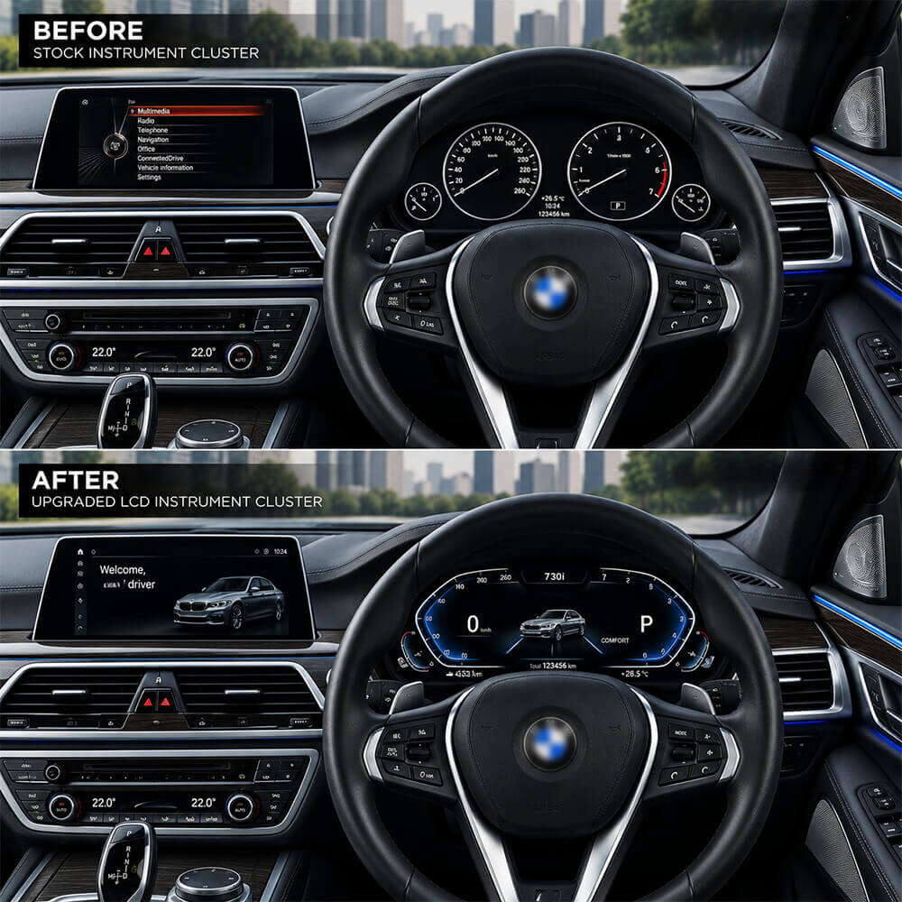 Motokrafta Android Digital Instrument Cluster – Compatible With Bmw 7series (2010-2020)12.3" LCD with CarPlay - Image 2