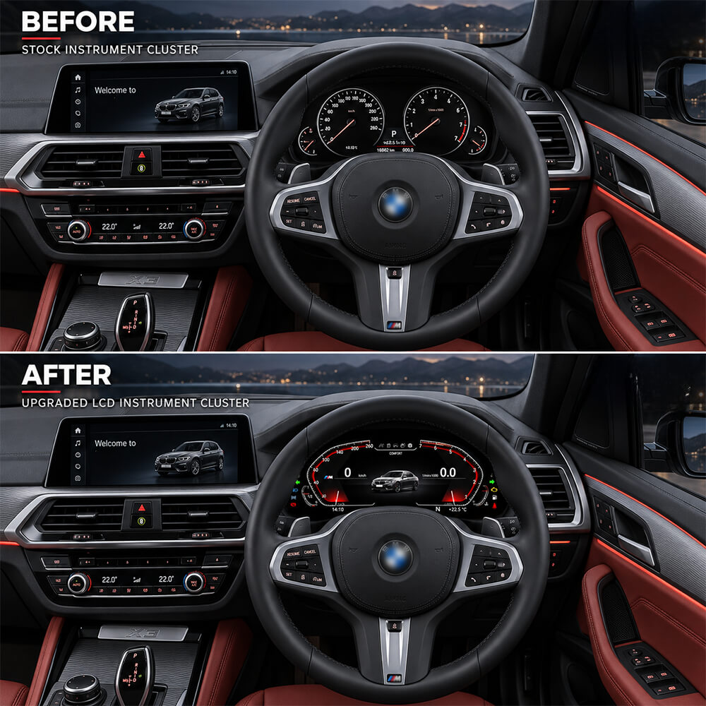 Motokrafta Digital Instrument Cluster – Compatible with Bmw X3(2010-2020) | LCD Speedometer Upgrade - Image 2