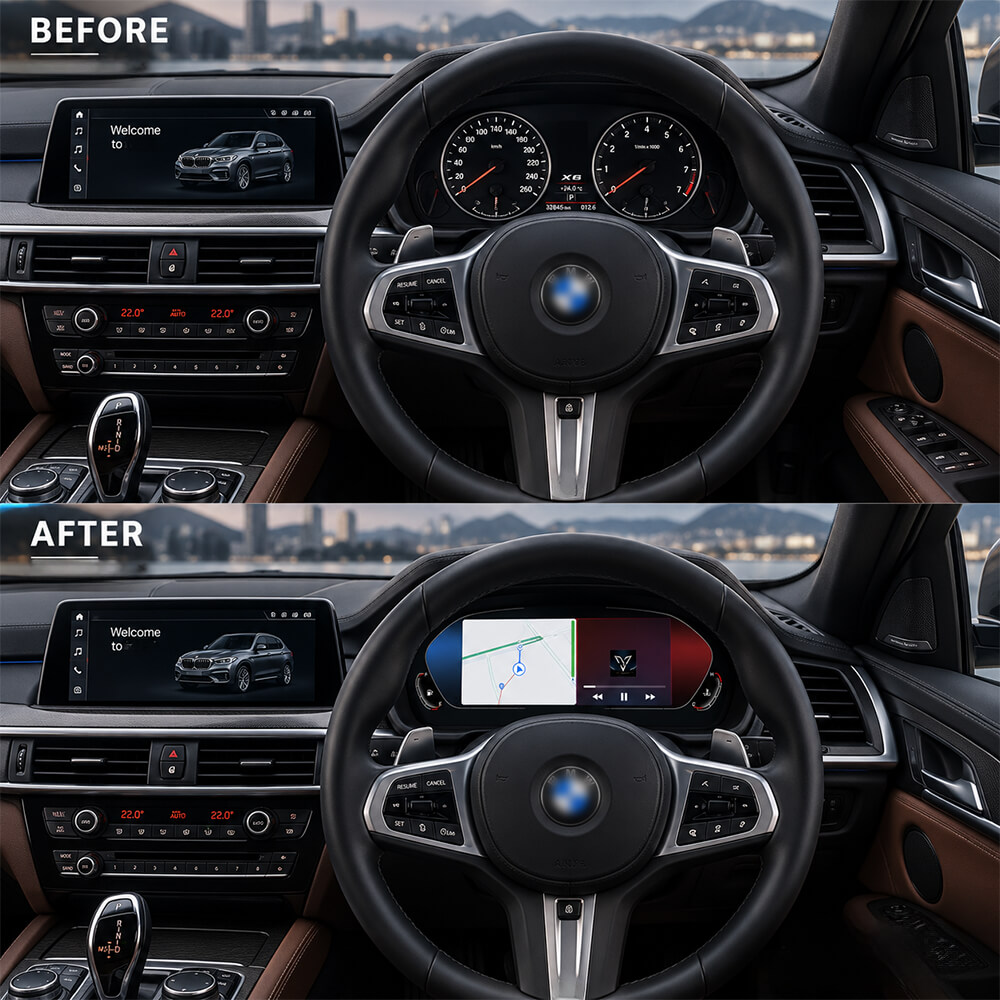 Motokrafta Android Digital Instrument Cluster – Compatible With Bmw X6 (2010-2020)12.3" LCD with CarPlay - Image 2