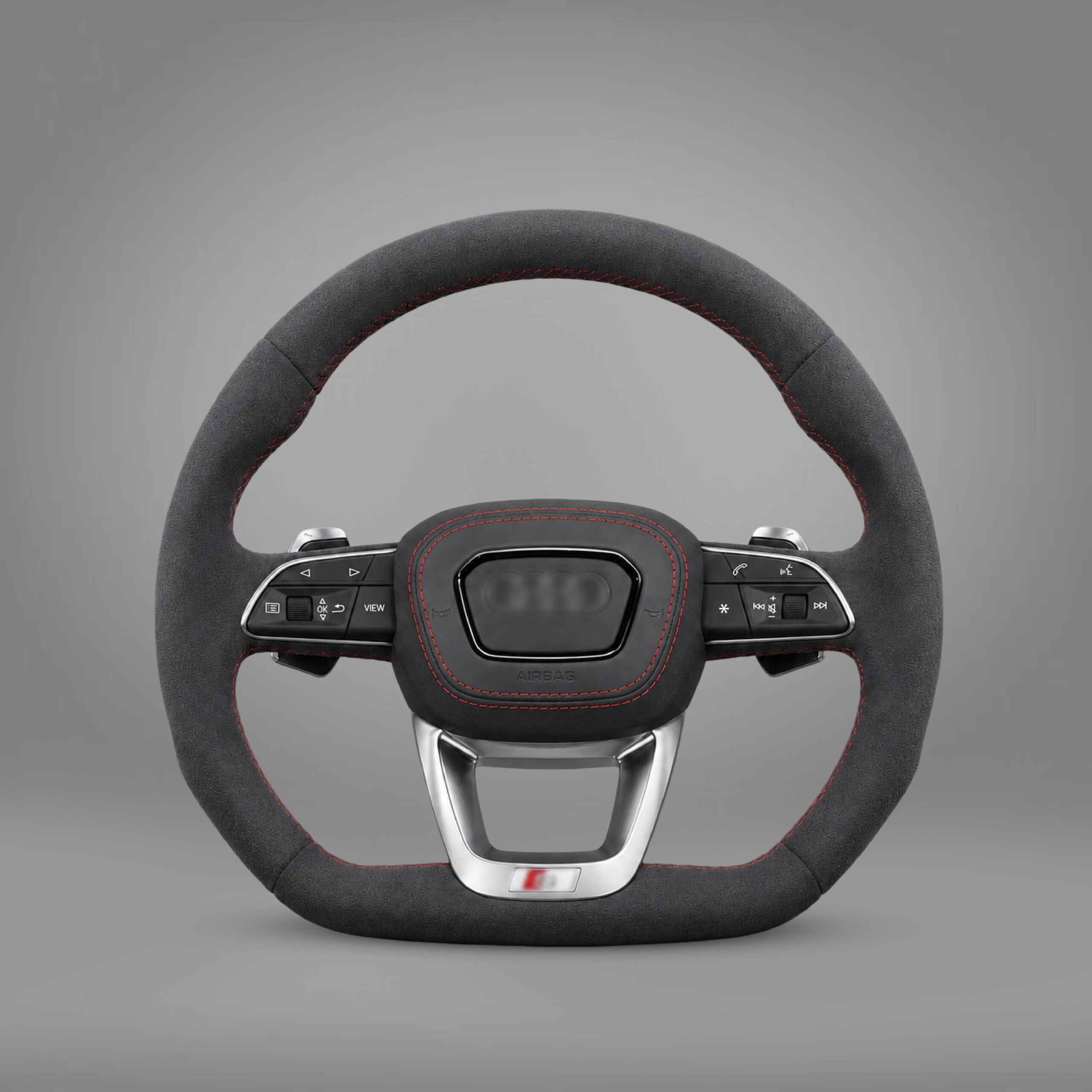 Motokrafta Alcantara Steering Wheel - Compatible With Audi Q7 Model (2017+) | Premium Upgrade