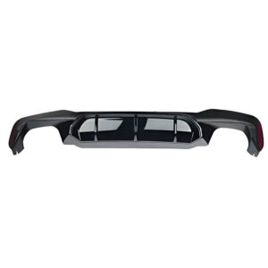 Motokrafta Sports Rear Bumper Diffuser Glossy Black | Compatible with BMW 5 Series G30 (2017-2022) Sports After Lip Bumper Lip