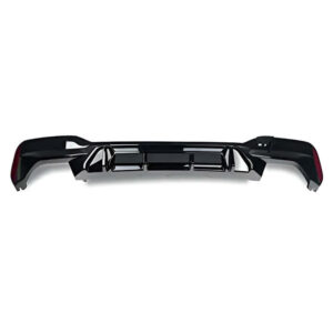 Motokrafta Rear Bumper Diffuser Compatible with BMW 5 Series G30 2017-2022 M Sport | M5 Style After Lip Bumper Diffuser Glossy Black ABS
