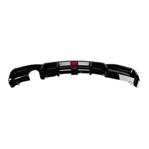 Motokrafta M Performance Rear Bumper Diffuser with LED Light – Compatible with BMW 3 Series F30 (2012–2018) M Sport | Gloss Black Single Side Single Exhaust