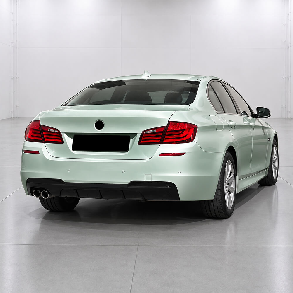 Motokrafta M Sport Rear Bumper Diffuser – Compatible with BMW 5 Series F10 (2010–2017) | M5 Style Gloss Black Lip Splitter Skirts - Image 2