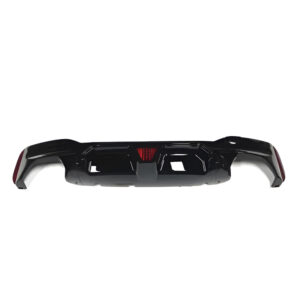 Moto Krafta Rear Bumper Diffuser with LED Light Compatible with BMW 5 Series G30 (2017–2021) | M5 CS Style M Sport Rear Lip | Gloss Black