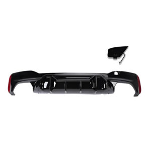 Motokrafta M5 CS Style Rear Bumper Diffuser – Compatible with BMW 5 Series G30 (2017–2021) M Sport | Gloss Black M Performance Rear Lip After Lip