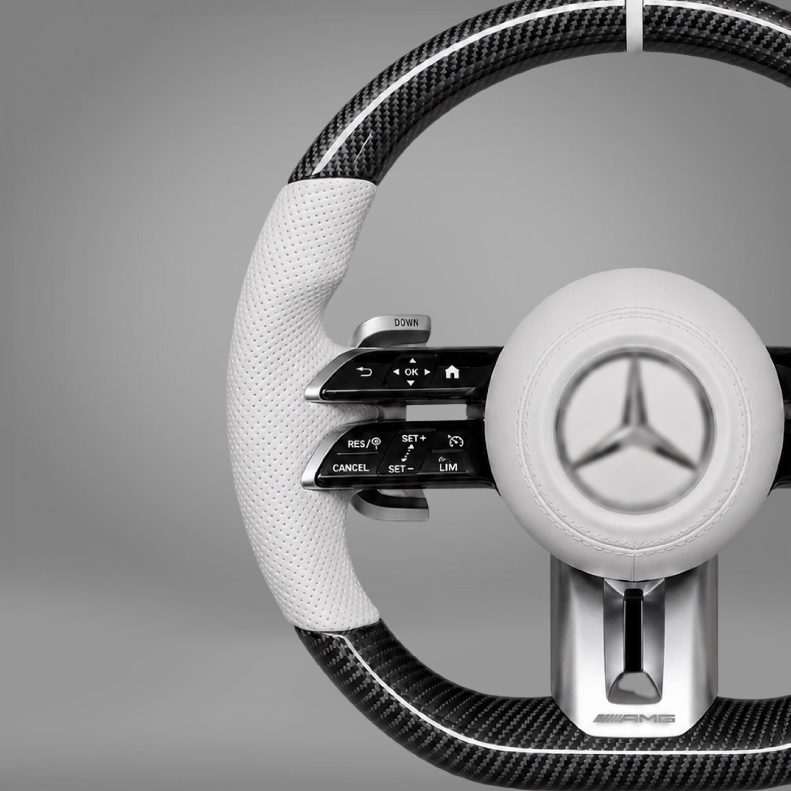 Motokrafta Carbon Finish Steering Wheel - Compatible With A Class (2015+) | Sport Style Upgrade - Image 2
