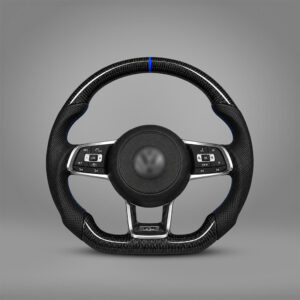Motokrafta Carbon Finish Steering Wheel With RPM Meter - Compatible With Volkswagen Vento (2010+)| Performance Upgrade