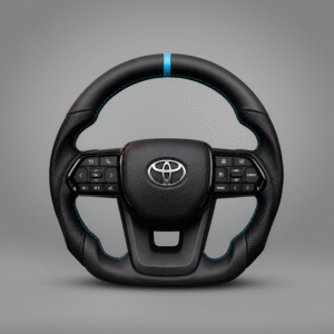 Motokrafta Premium Leather Finish Steering Wheel - Compatible With Toyota Fortuner (2010-2020 models)| Luxury Interior Upgrade