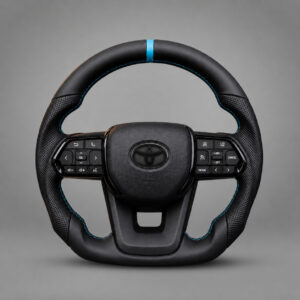 Motokrafta Premium Leather Finish Steering Wheel - Compatible With Toyota Fortuner (2010-2020 models)| Luxury Interior Upgrade