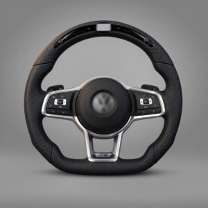 Motokrafta Leather Finish Steeringwheel With RPM Metre-Compatible with Volkswagen Vento | Premium Interior Upgrade