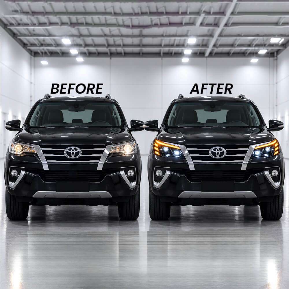 Toyota Fortuner Laser Style LED Headlights (2016–2019) – Motokrafta - Image 3