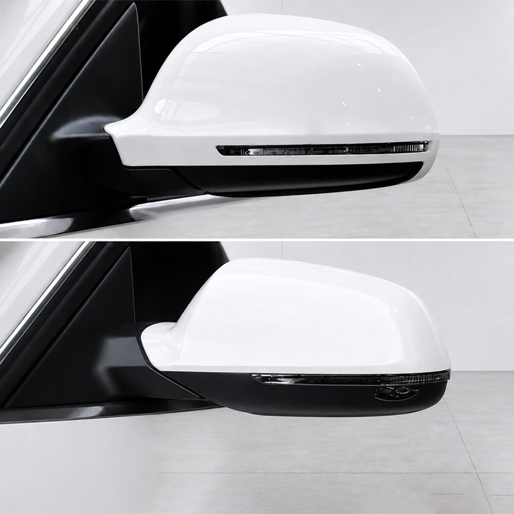Motokrafta Carbon Fiber Style Side Mirror Covers – Compatible with Audi A4 (2009–2012) | 3M Tape Pasting Wing Mirror Caps AR-MR-058 - Image 2