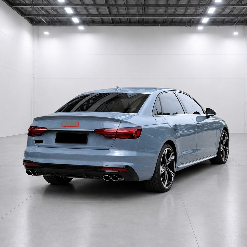 Motokrafta S4 Style Rear Bumper Lip Diffuser – Compatible with Audi A4 B9.5 (2021+) | Facelift Conversion Body Kit After Lip Skirt Splitter - Image 2