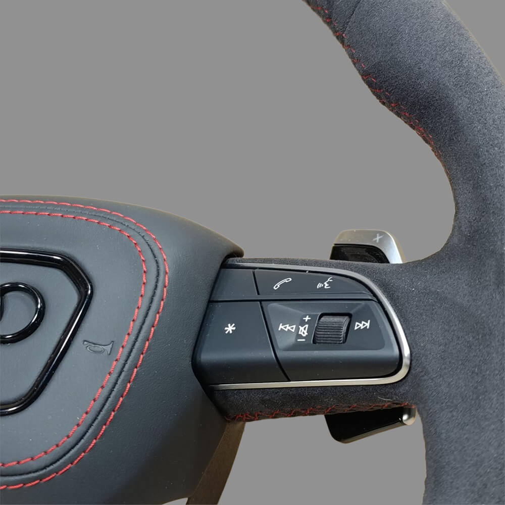 Motokrafta Alcantara Steering Wheel - Compatible With Audi A6 Model (2017+) | Premium Upgrade - Image 2