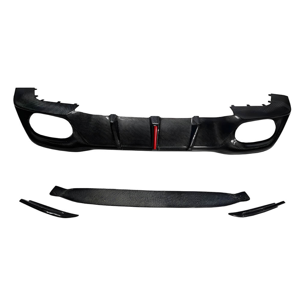 Motokrafta M3/M4 Style Real Carbon Fiber Rear Bumper Lip Diffuser – Compatible with BMW 3 Series F30/F80 (2012–2018) | Splitter Skirts