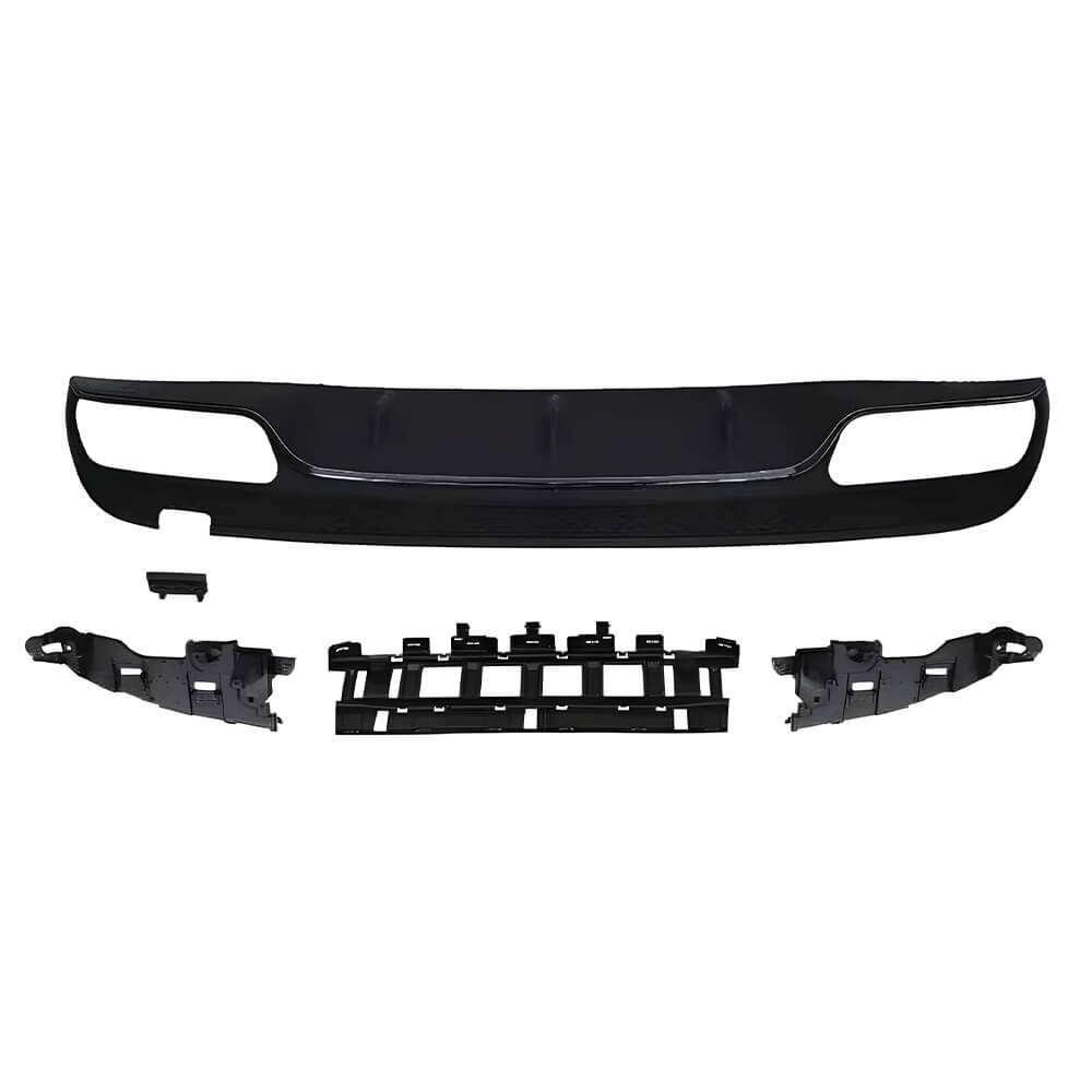 Motokrafta AMG C63 Style Rear Bumper Lip Diffuser – Compatible with Mercedes-Benz C-Class W205 (2015–2021) | Black Rear Bumper Upgrade