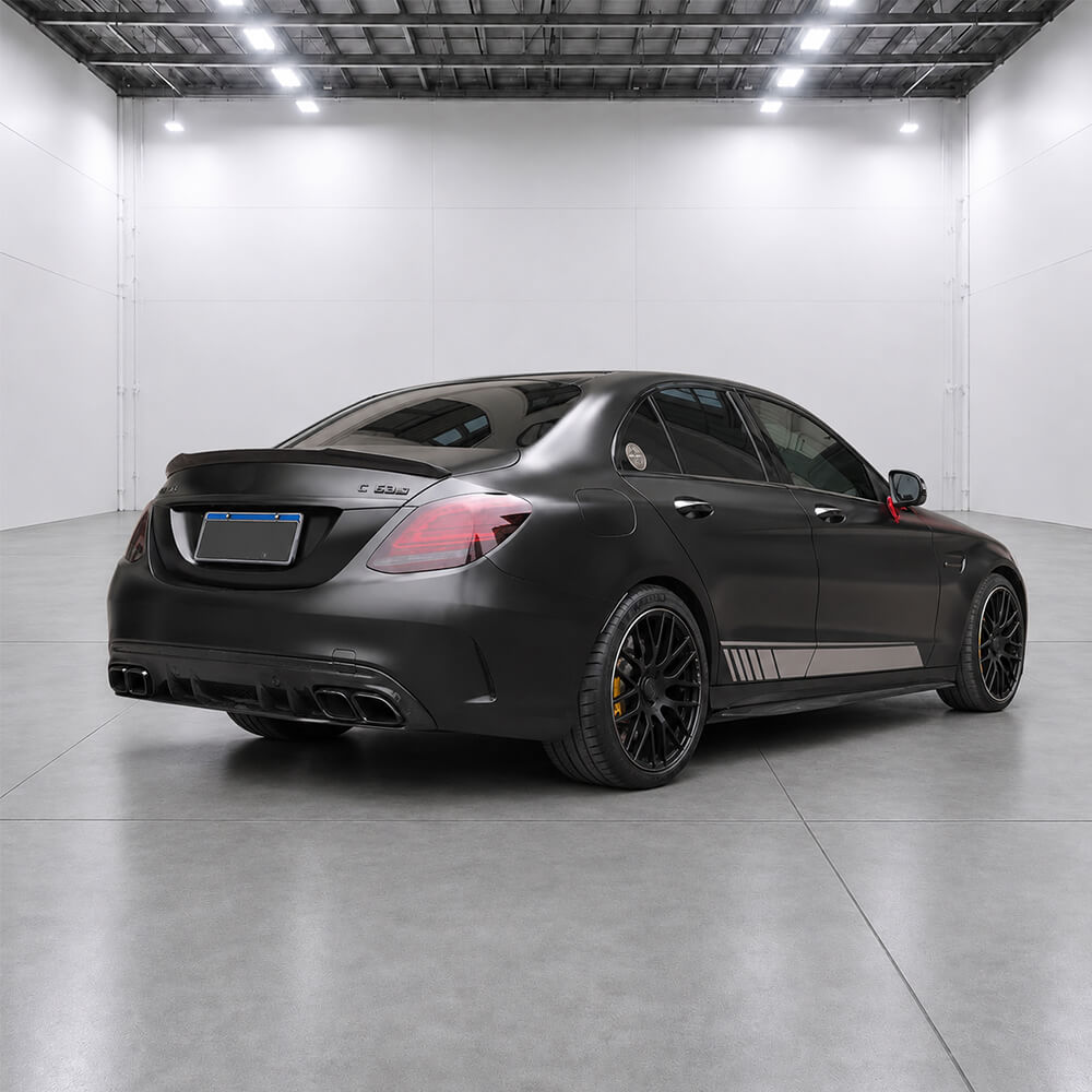 Motokrafta AMG C43 Style Rear Bumper Lip Diffuser – Compatible with Mercedes-Benz C-Class W205 (2015–2021) | Classic Style Rear Bumper Upgrade - Image 2