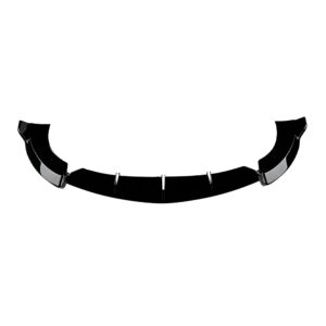 Motokrafta AMG Style Front Bumper Lip Splitter – Compatible with Mercedes-Benz C-Class W205 LCI (2019–2021) | Gloss Black Diffuser Skirts with Flag Canards