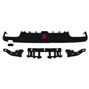 Motokrafta Brabus Style AMG C63 Rear Bumper Diffuser – Compatible with Mercedes-Benz C-Class W205 (2015–2021) | Gloss Black After Lip Rear Bumper Upgrade