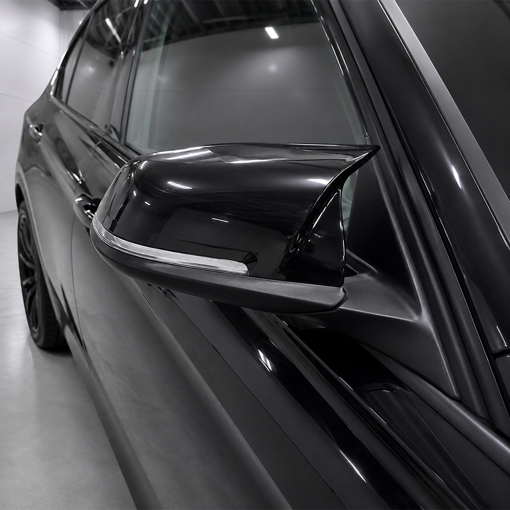 Motokrafta Gloss Black Side Mirror Covers – Compatible with BMW 3 Series F30/F34/F80 (2012–2019) | 3M Tape Pasting Wing Mirror Caps - Image 2