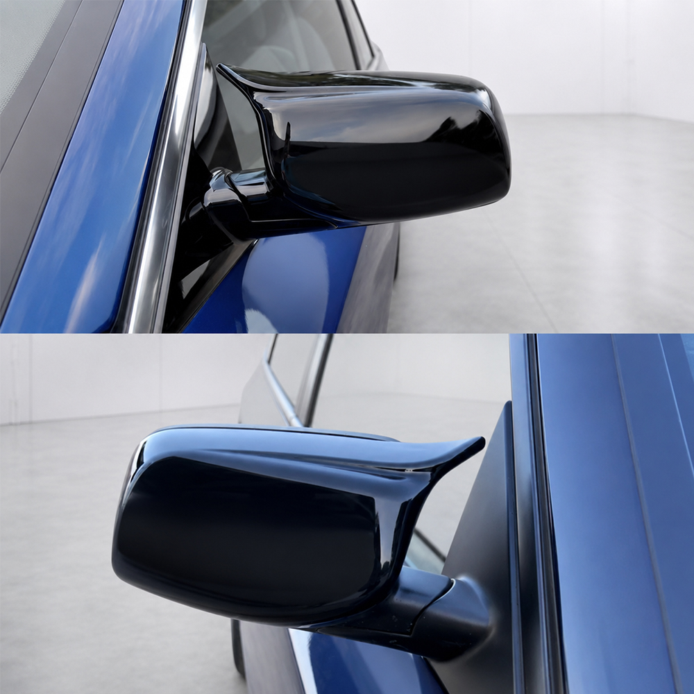 Motokrafta Gloss Black Side Mirror Covers – Compatible with BMW 5 Series E60 (2004–2009) | Wing Mirror Caps - Image 2
