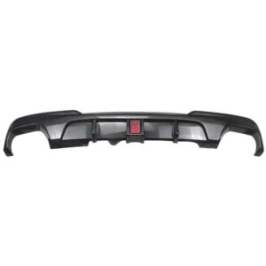 Motokrafta M Sport M5 Style Rear Bumper Lip Diffuser with F1 LED – Compatible with BMW 5 Series F10 (2010–2017) | Carbon Fiber