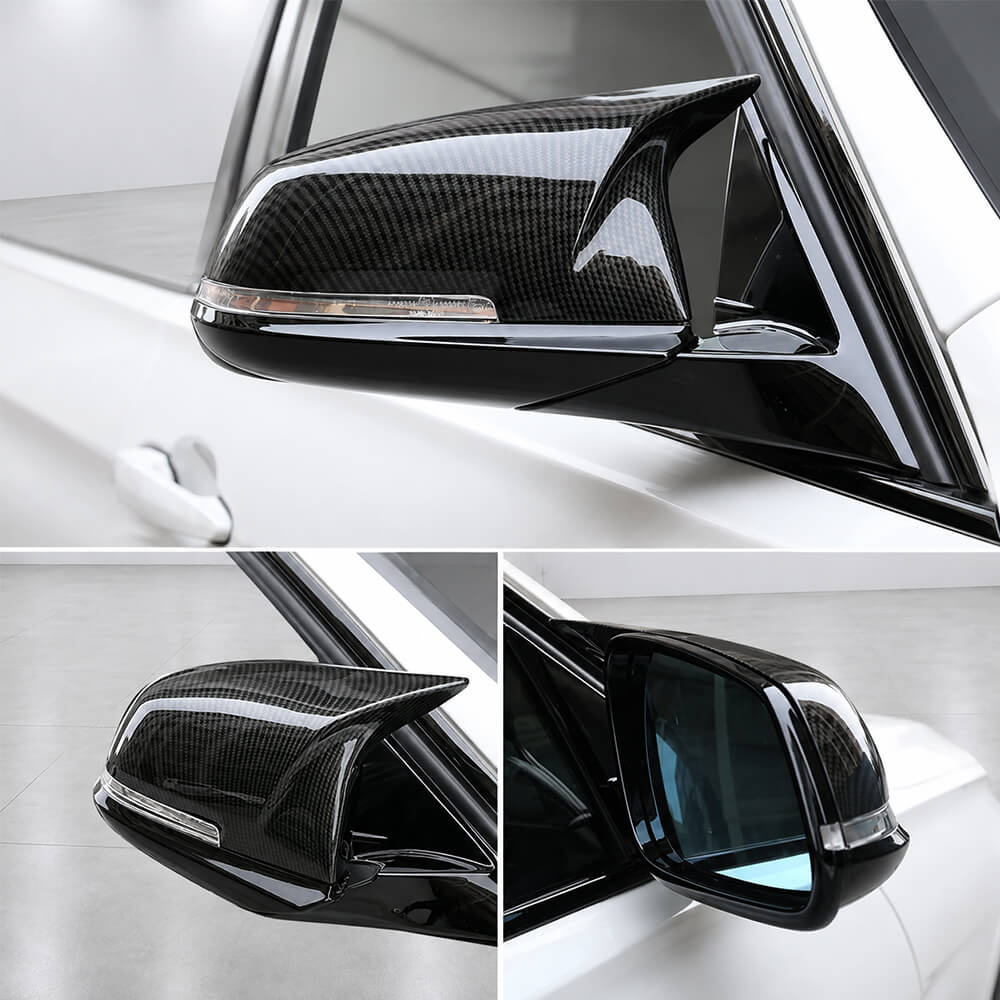 Motokrafta Carbon Fiber Style Side Mirror Covers – Compatible with BMW 7 Series F02 (2012–2014) | 3M Tape Pasting Wing Mirror Caps - Image 2