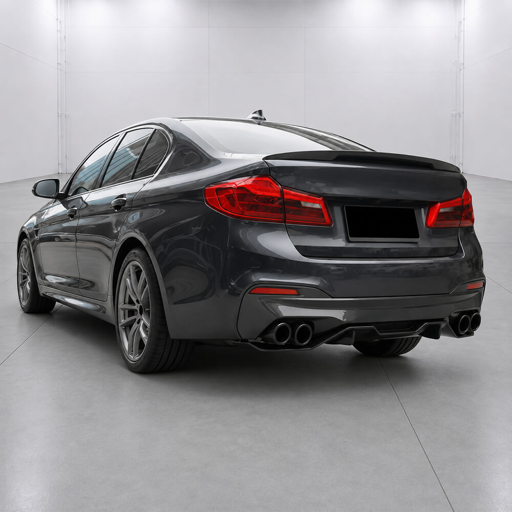 Motokrafta M5 Style Rear Bumper Lip Diffuser – Compatible with BMW 5 Series G30 LCI (2021+) | M Sport M Performance After Lip Black - Image 2